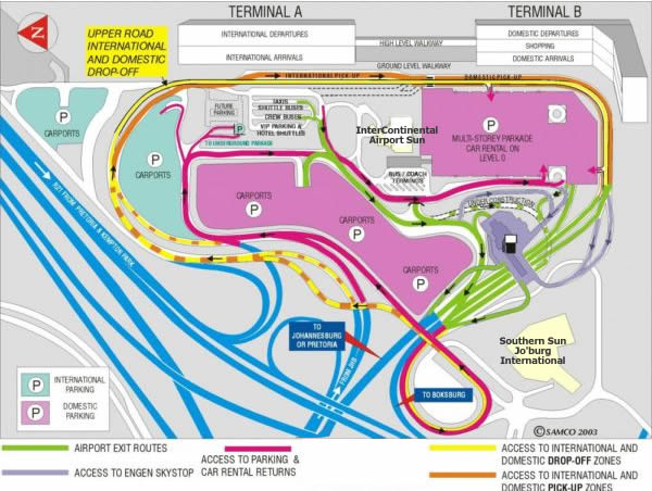 OR Tambo International Airport Terminal Map